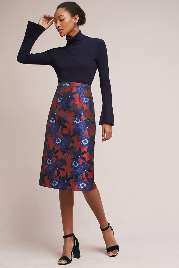 Isla Maude Winterbloom Jacquard Skirt