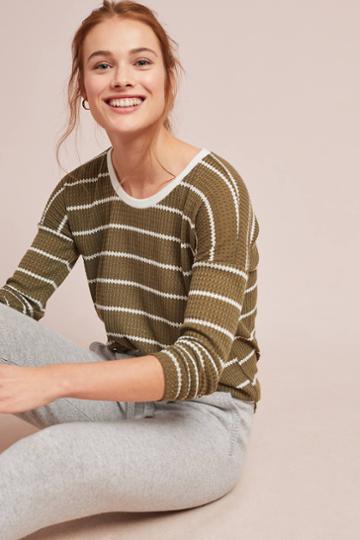 Ella Mara Striped Waffle Top