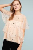 Eva Franco Tiered Polka Dot Top