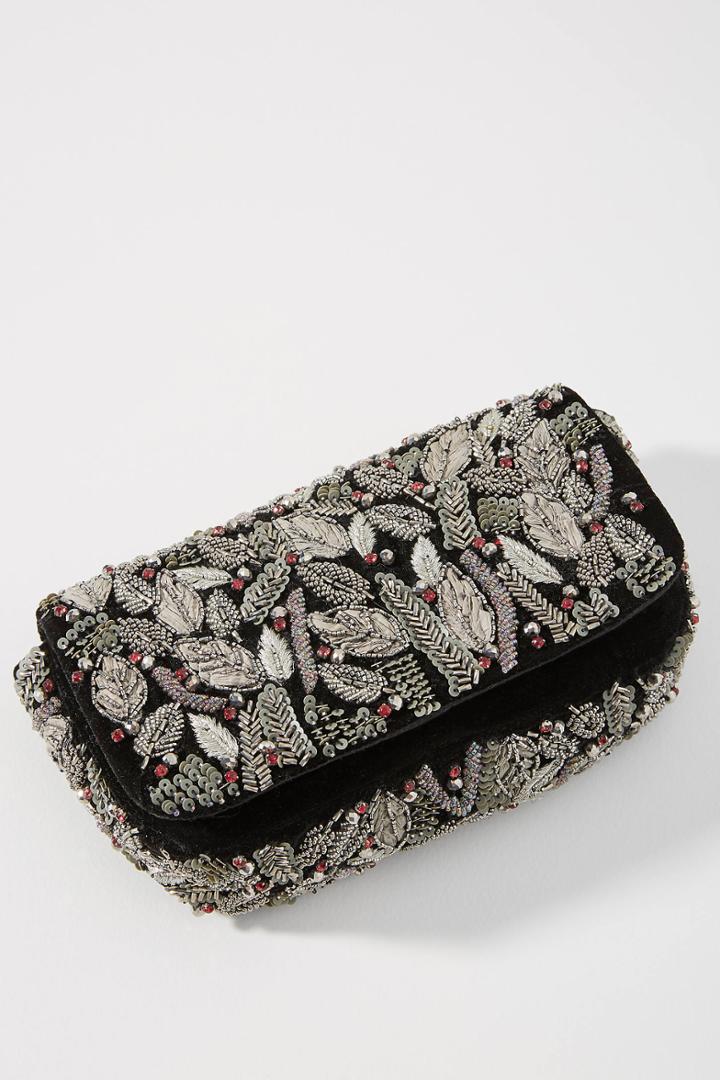 Anthropologie Fall Foliage Beaded Clutch