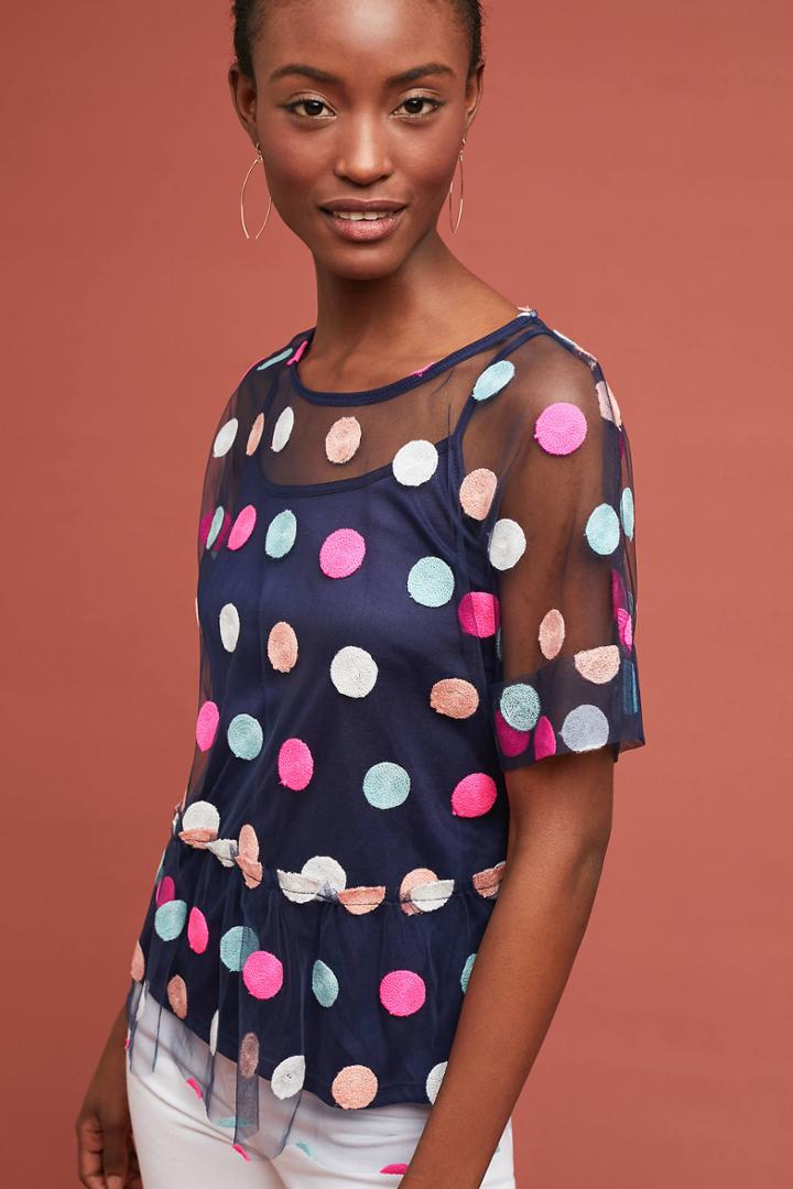 Eva Franco Leslie Polka Dot Top