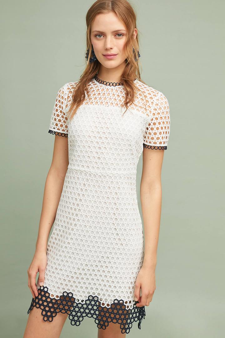 Shoshanna Scalloped Mod Dress