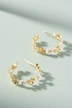 Anthropologie Maui Lattice Mini Hoop Earrings