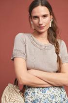 Anthropologie Latticed Sweater Tee