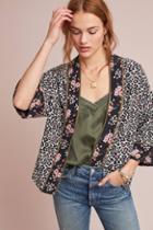 Bl-nk Leopard-printed Cropped Kimono