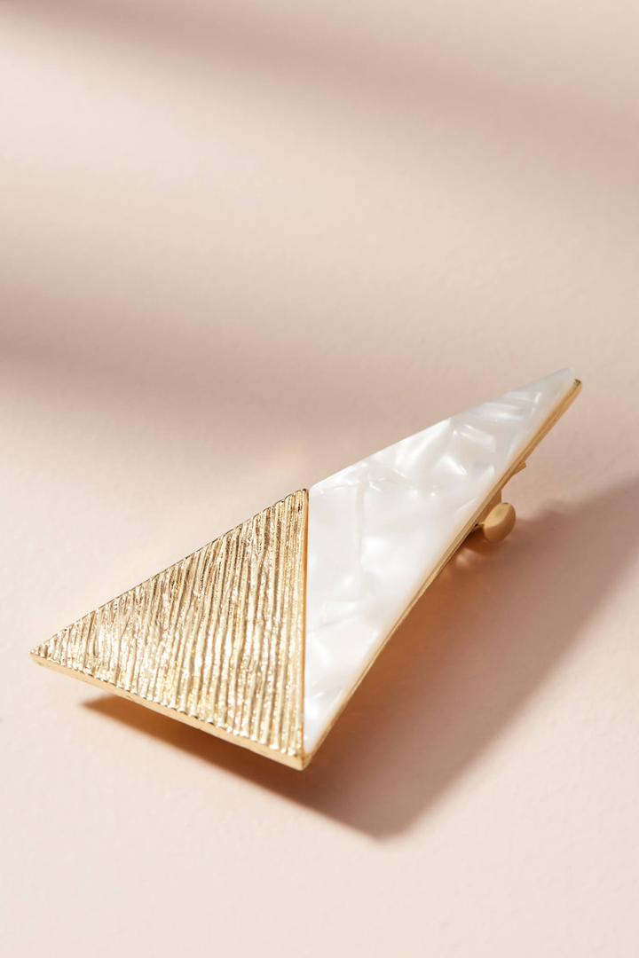 Anthropologie Gold Contrast Barrette
