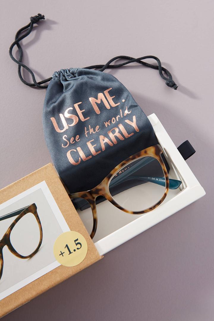 Anthropologie Zigi + Marais Mixed Materials Round Reading Glasses