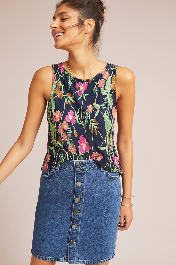 Meadow Rue Cartagena Embroidered Tank