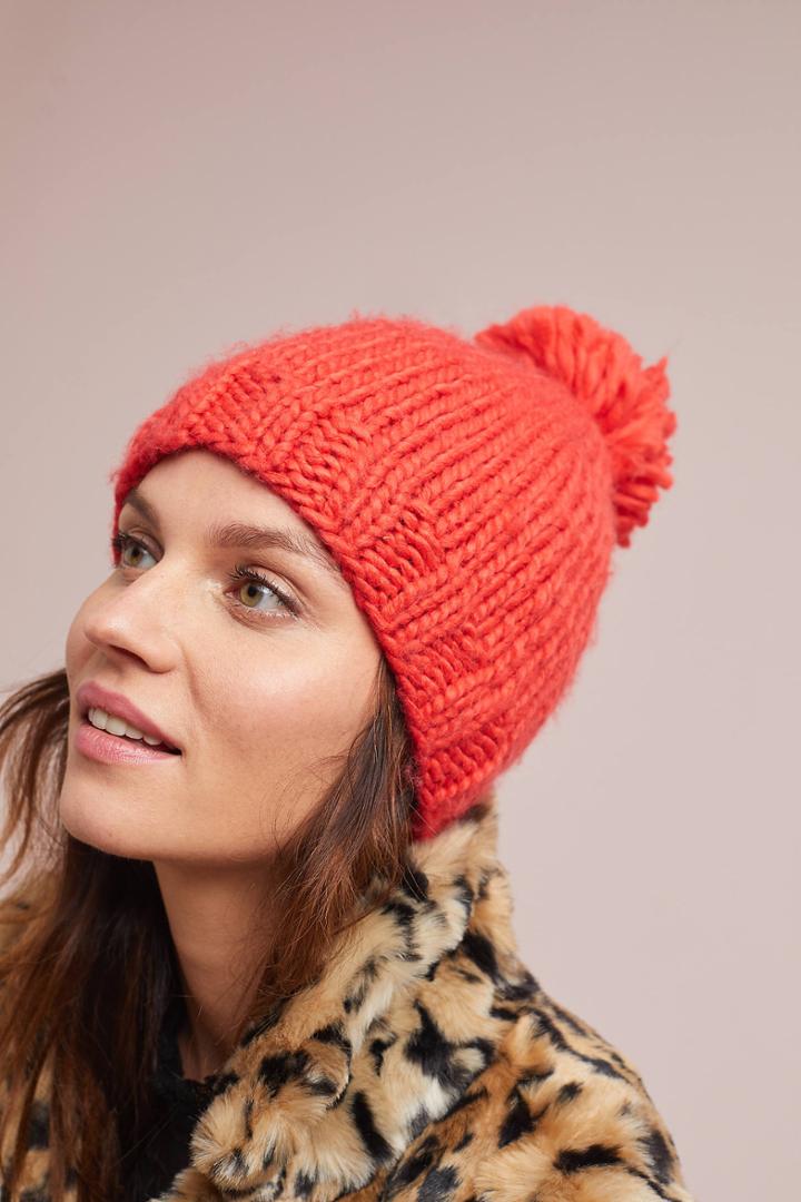 Anthropologie Wendy Pommed Beanie