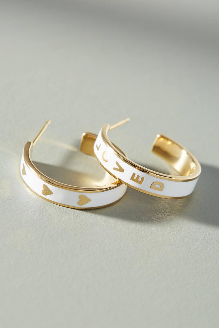 Anthropologie Lovestruck Hoop Earrings