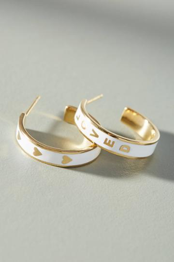 Anthropologie Lovestruck Hoop Earrings