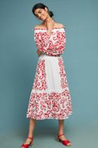 Misa Lilou Embroidered Off-the-shoulder Dress