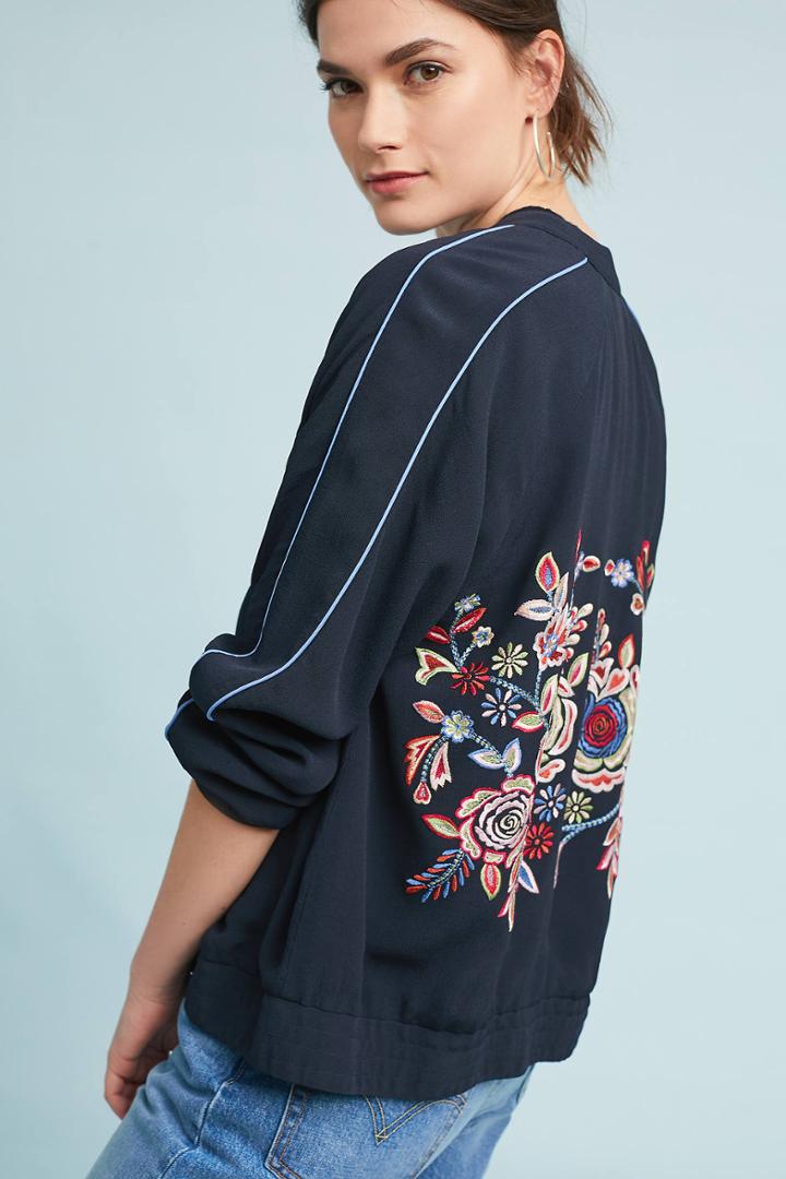 Seen Worn Kept Embroidered Bomber Jacket
