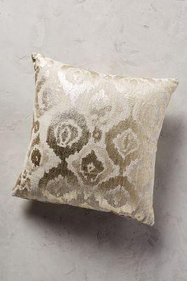 Anthropologie Metallic Ikat Pillow