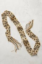 Anthropologie Beaded Animal Print Belt