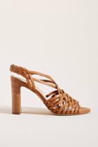 Pyramidis Woven Leather Heeled Sandals