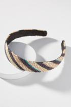 Anthropologie Isabelle Raffia Striped Headband