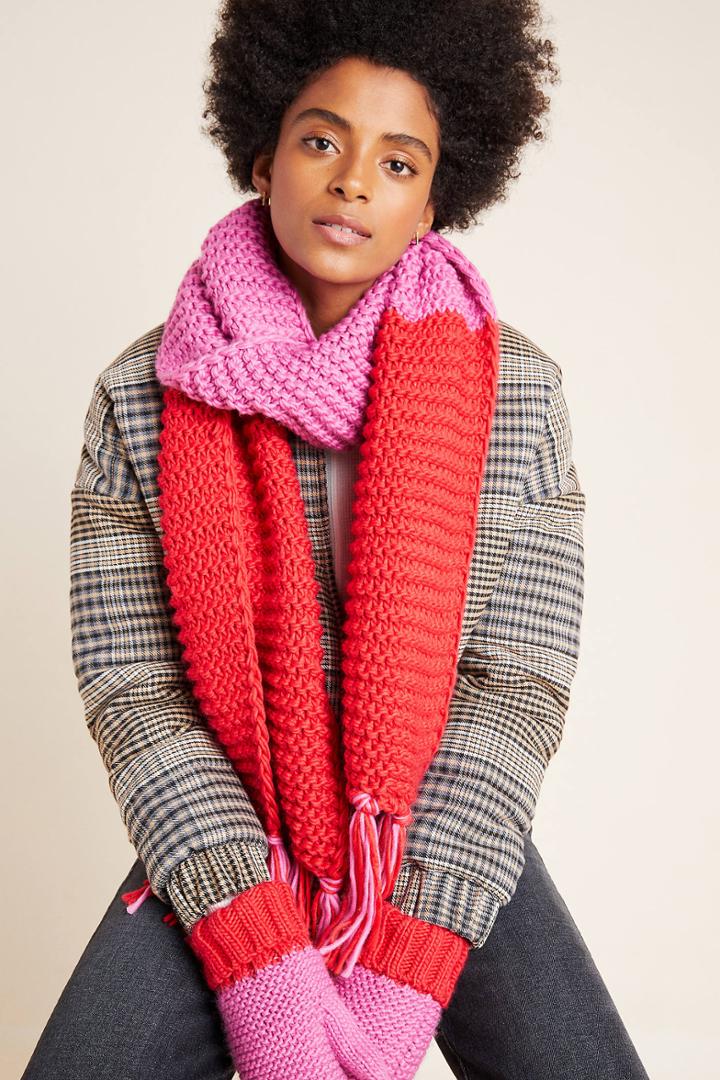 Anthropologie Marcella Colorblocked Scarf