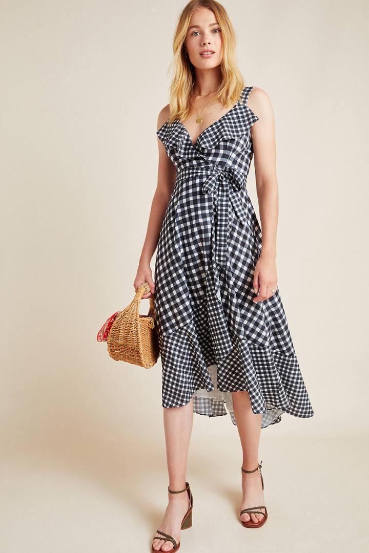 Hutch Allison Gingham Wrap Dress