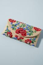 Anthropologie Floral Vines Embroidered Clutch