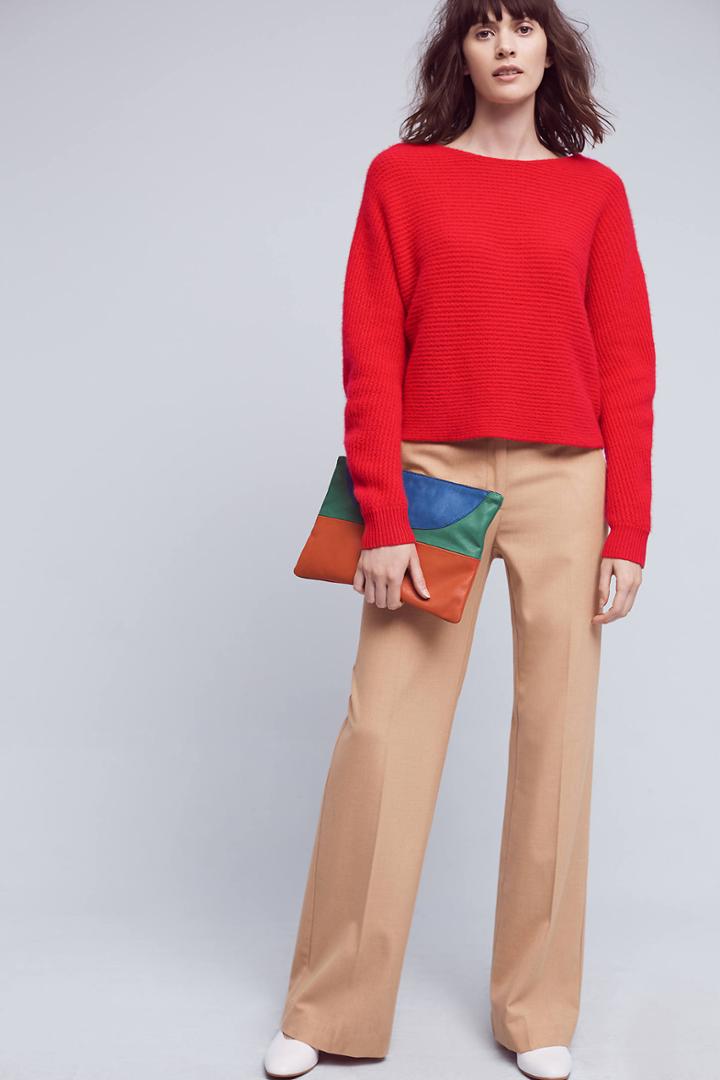 Anthropologie Cashmere Twist-back Pullover