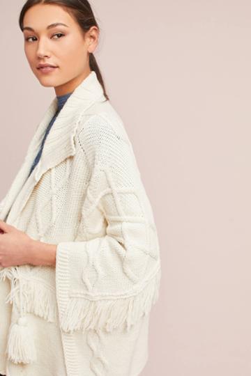 Tejido Hand-knit Fringed Poncho