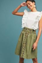 Maeve Embroidered Utility Skirt