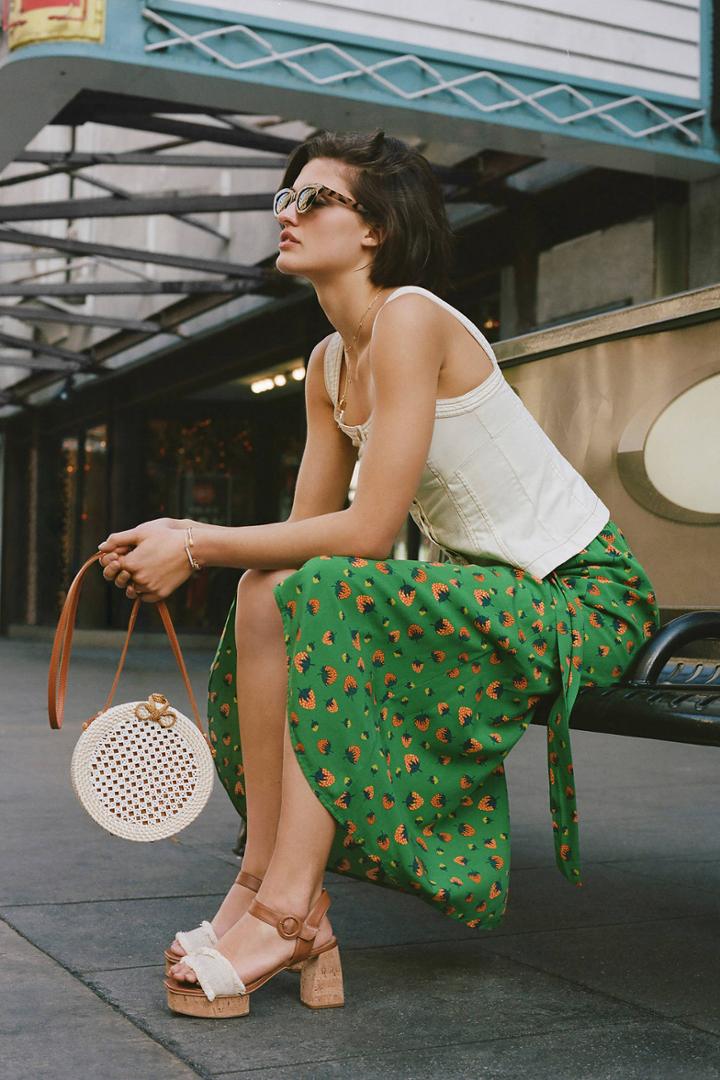 52 Conversations By Anthropologie Colloquial Wrap Skirt