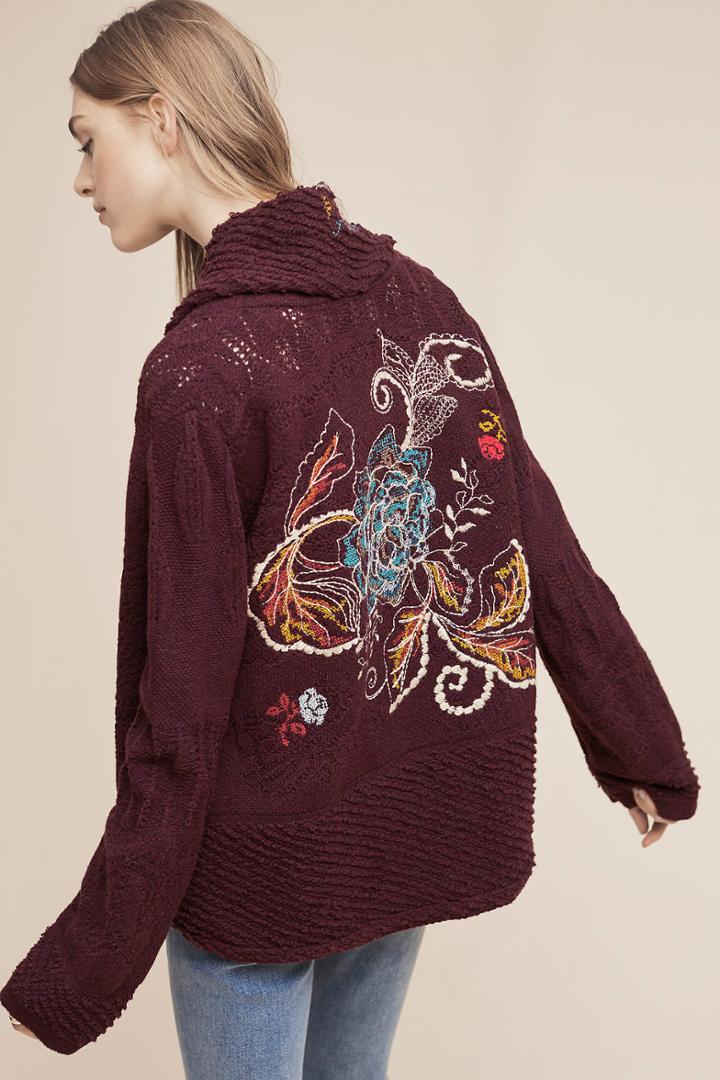 Ivko Woman Emblem Embroidered Sweater Jacket
