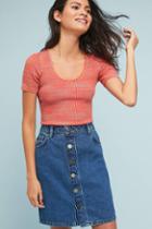 Just Female Denim Button-front Skirt