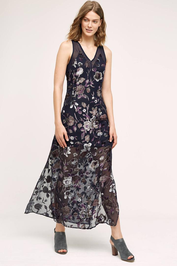 Joa Moulin Velvet Midi Dress