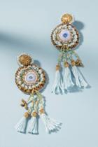Anthropologie Embellished Fringe Drop Earrings