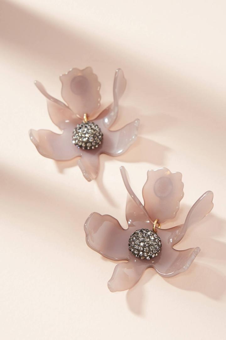Lele Sadoughi Crystal Lily Drop Earrings