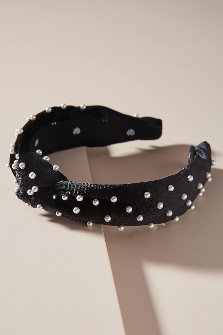 Lele Sadoughi Jacqueline Embellished Velvet Headband