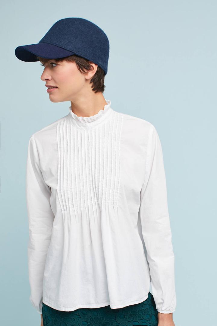 Velvet By Graham & Spencer Poplin High-neck Blouse