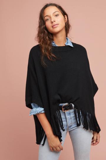 Piccolo New York Moshu Fringed Poncho