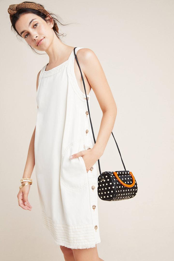Maeve Crosley Buttoned Mini Dress