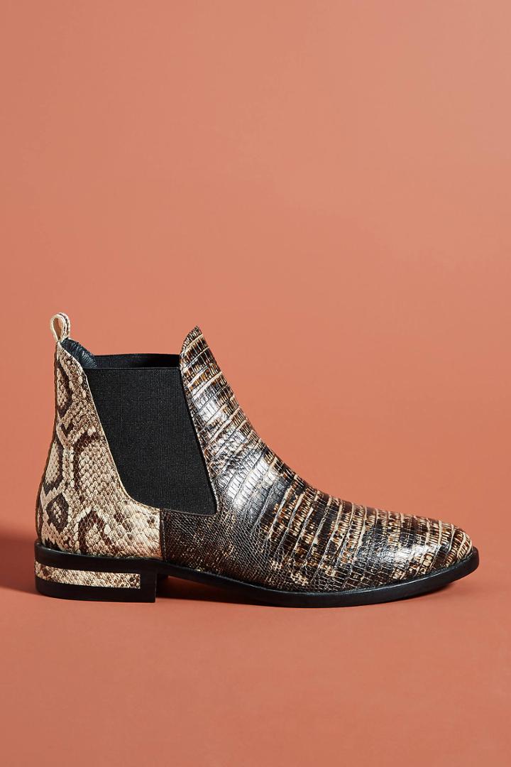 Freda Salvador Snake-printed Chelsea Boots