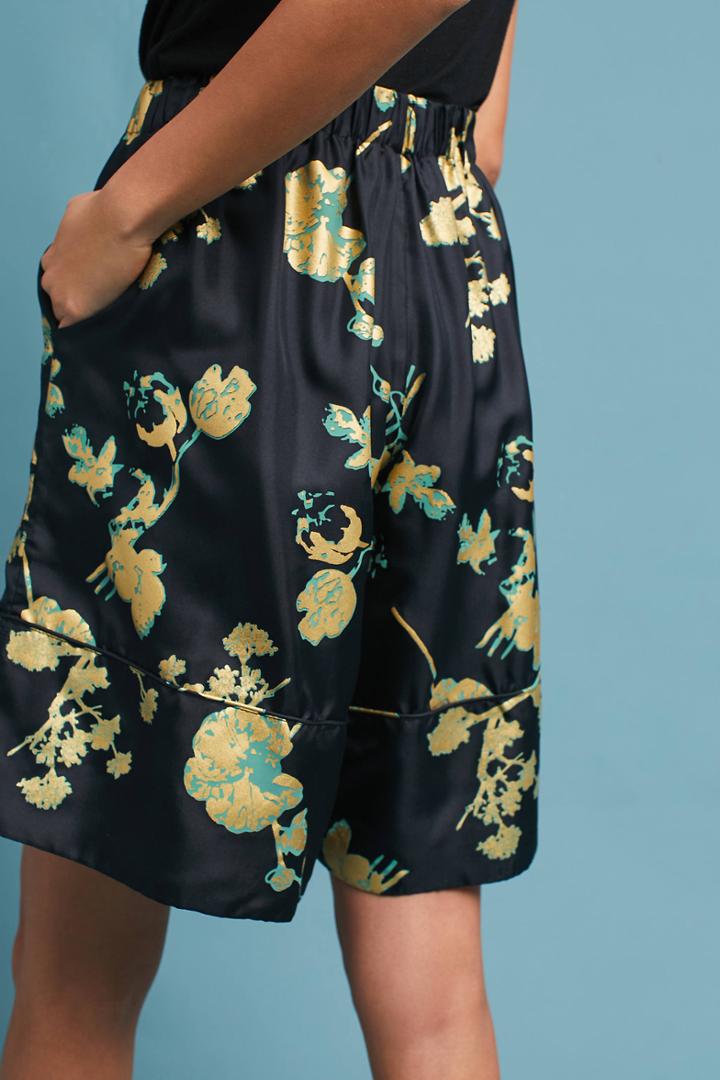 Cynthia Rowley Printed Silk Shorts