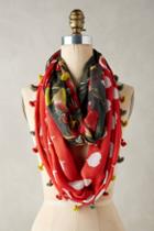Anthropologie Bloomed & Dotted Scarf