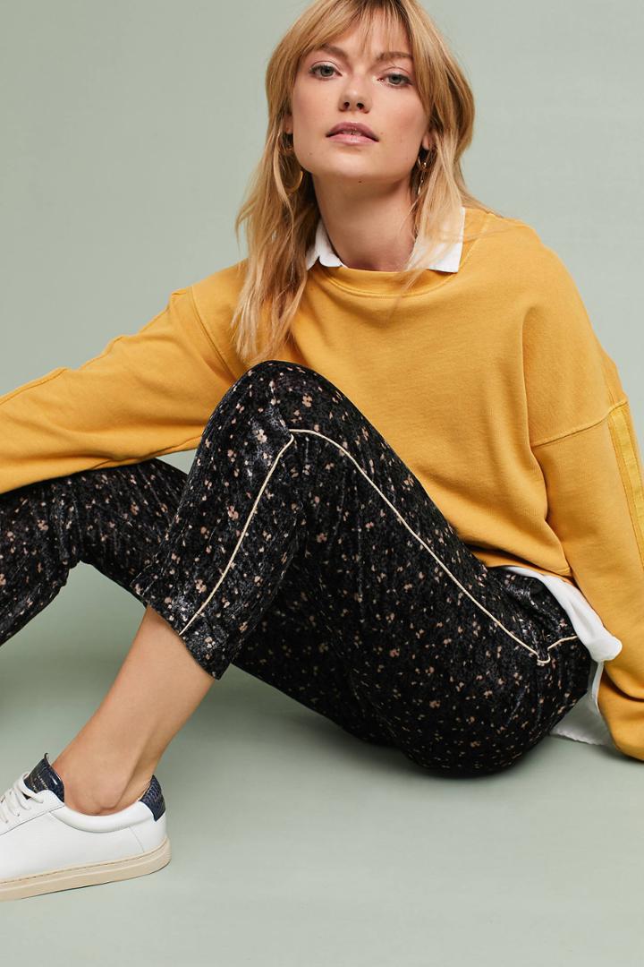 Ottod'ame Printed Velvet Trousers
