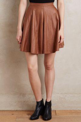 Matison Stone Vegan Leather Circle Skirt