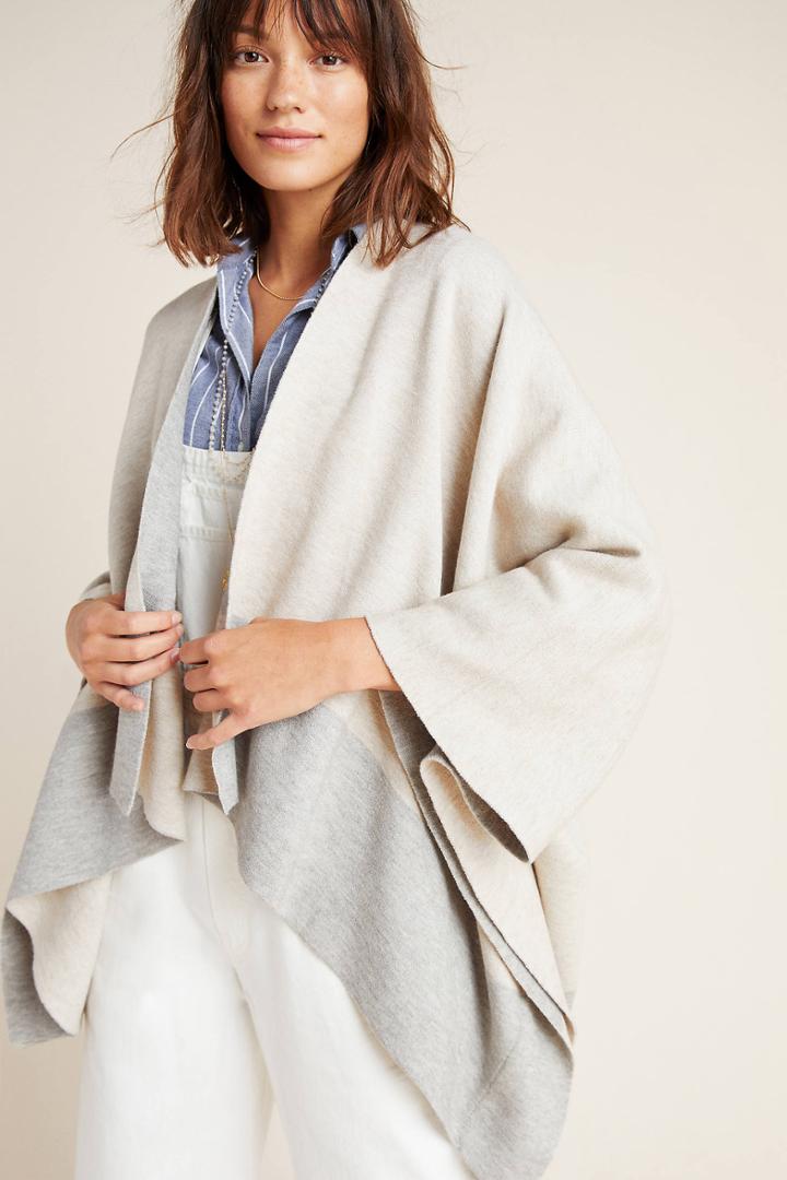 Anthropologie Agatha Colorblocked Wrap