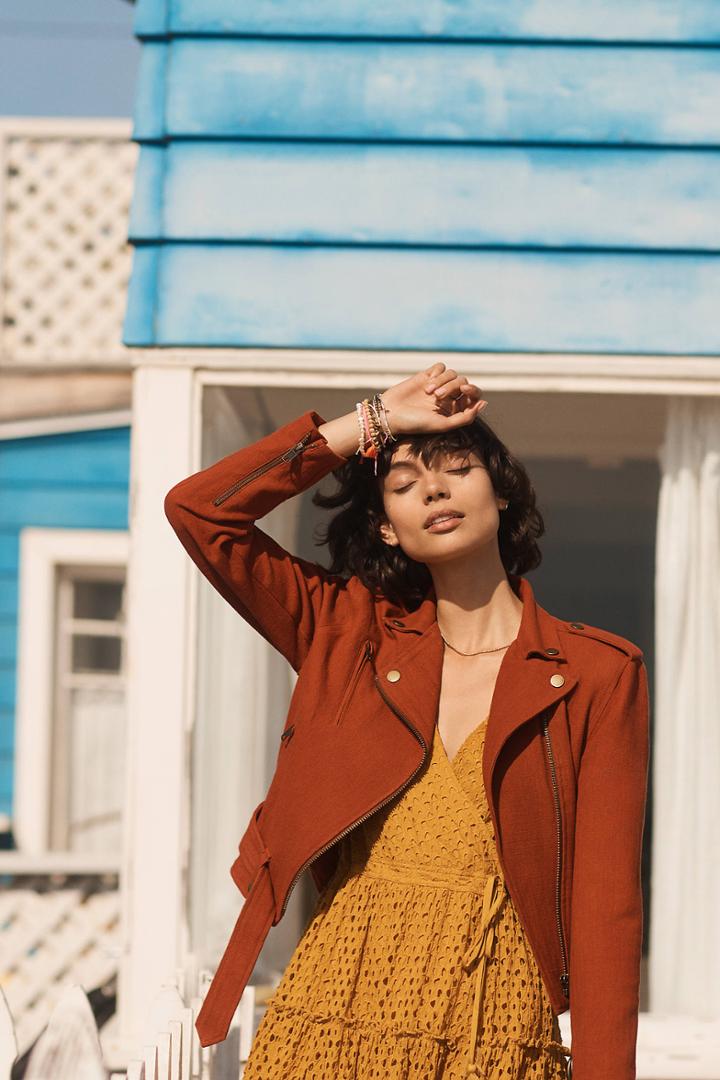 Frye X Anthropologie Vita Moto Jacket