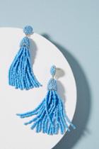 Anthropologie Sky Blue Tassel Drop Earrings