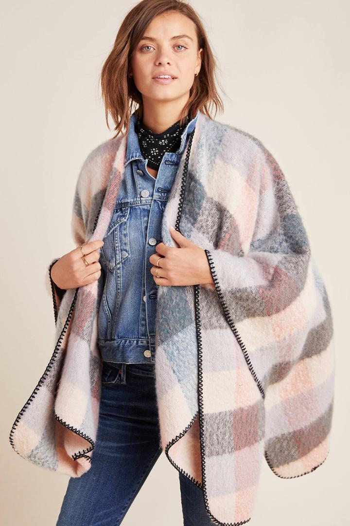 Anthropologie Ashlyn Plaid Kimono