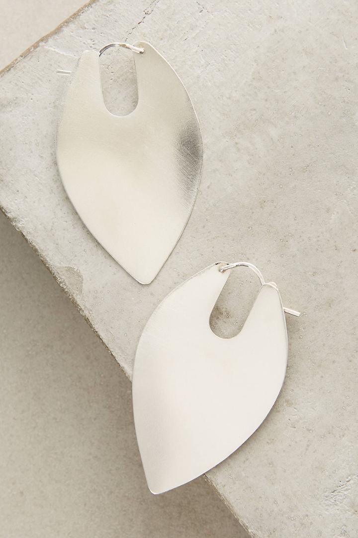 Lila Rice Leaf Duo Hoops