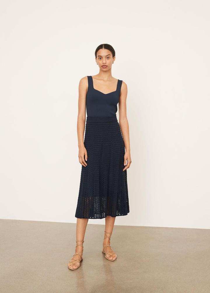 Vince Godet Crochet Skirt