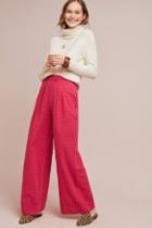 Anthropologie Checked Wide-leg Pants
