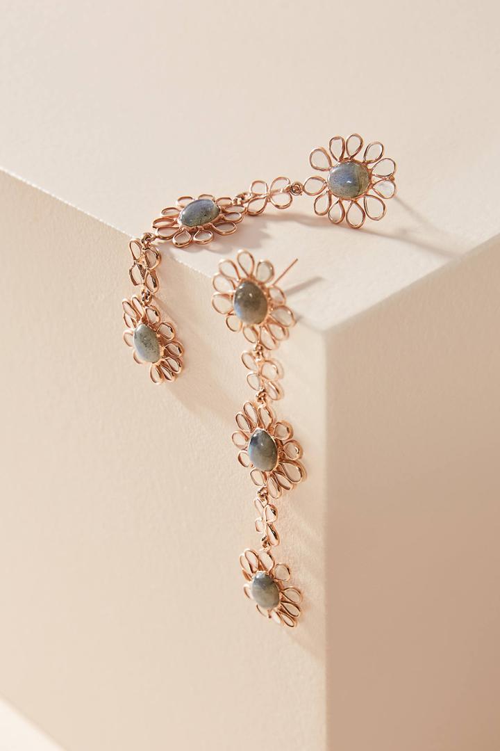 Anthropologie Blooming Mosaic Linear Drop Earrings